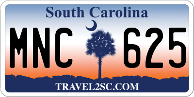 SC license plate MNC625