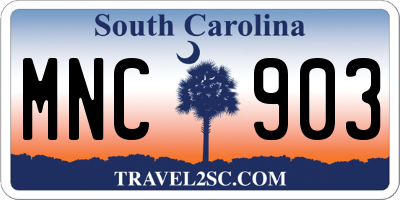 SC license plate MNC903