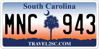 SC license plate MNC943