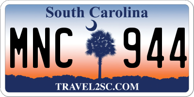 SC license plate MNC944