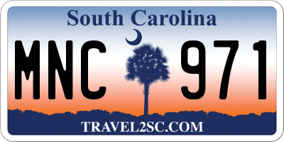 SC license plate MNC971