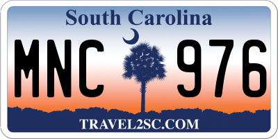 SC license plate MNC976