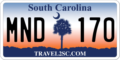SC license plate MND170
