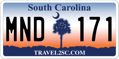 SC license plate MND171