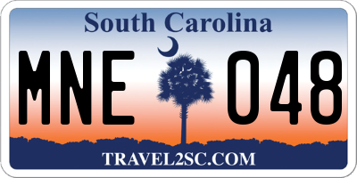 SC license plate MNE048