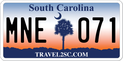 SC license plate MNE071