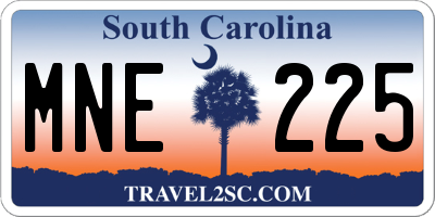 SC license plate MNE225