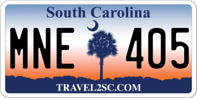 SC license plate MNE405