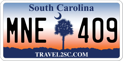SC license plate MNE409