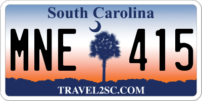 SC license plate MNE415
