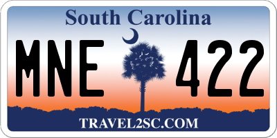 SC license plate MNE422