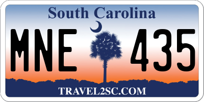 SC license plate MNE435