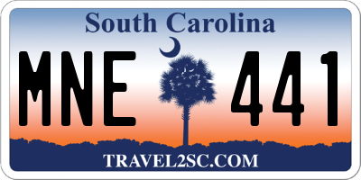 SC license plate MNE441