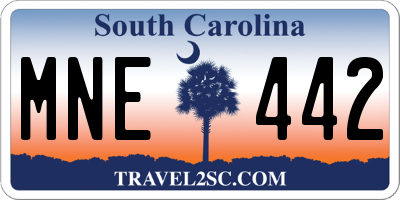 SC license plate MNE442