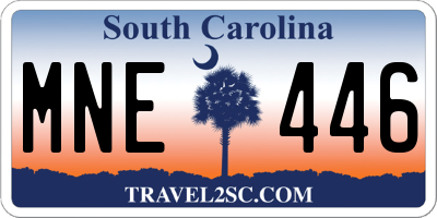 SC license plate MNE446