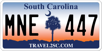 SC license plate MNE447