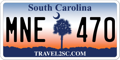 SC license plate MNE470