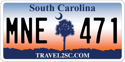SC license plate MNE471