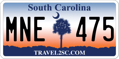 SC license plate MNE475