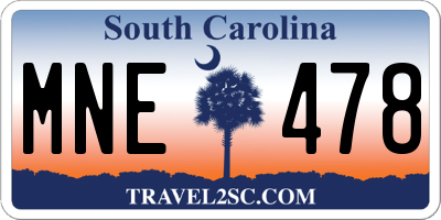 SC license plate MNE478