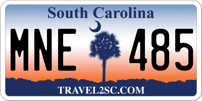 SC license plate MNE485