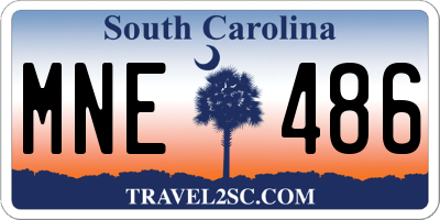SC license plate MNE486