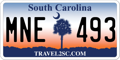 SC license plate MNE493