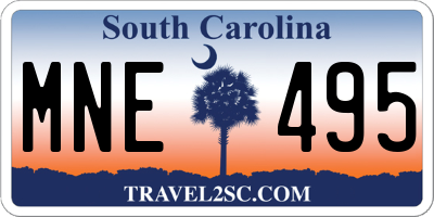 SC license plate MNE495