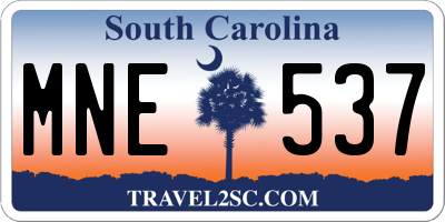 SC license plate MNE537