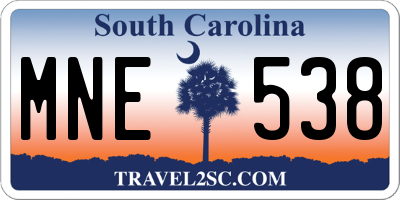 SC license plate MNE538