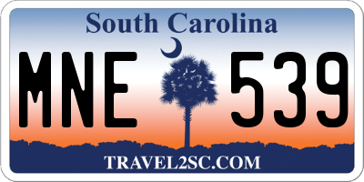 SC license plate MNE539