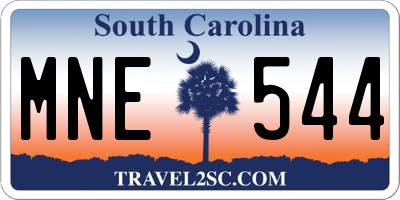 SC license plate MNE544