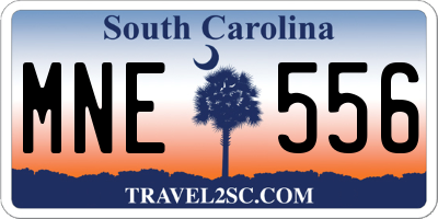 SC license plate MNE556