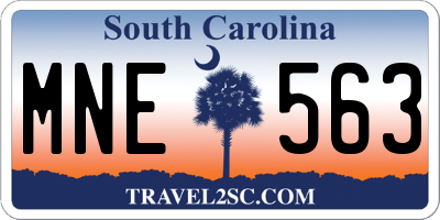 SC license plate MNE563