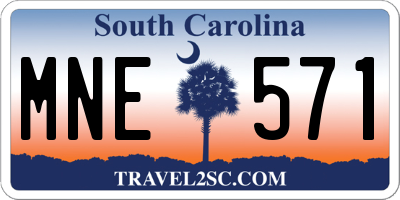 SC license plate MNE571