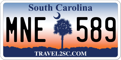 SC license plate MNE589