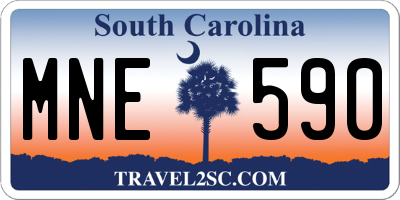 SC license plate MNE590