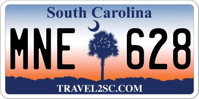 SC license plate MNE628