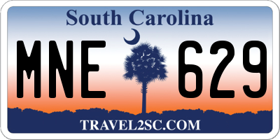SC license plate MNE629