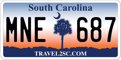 SC license plate MNE687