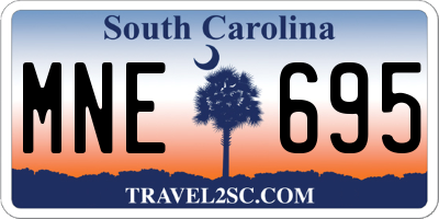 SC license plate MNE695