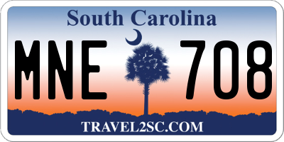 SC license plate MNE708