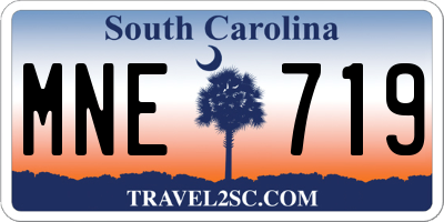 SC license plate MNE719