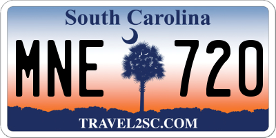 SC license plate MNE720