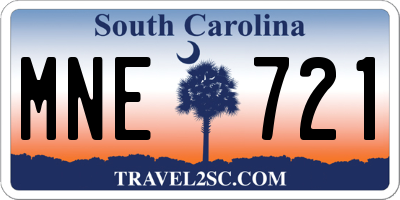 SC license plate MNE721