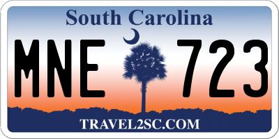 SC license plate MNE723