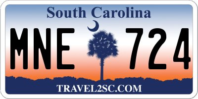 SC license plate MNE724