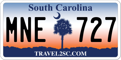 SC license plate MNE727