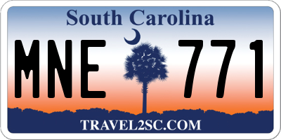 SC license plate MNE771