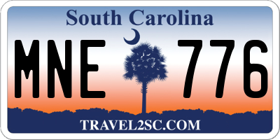 SC license plate MNE776